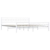 vidaXL Bedframe metaal wit 200x200 cm