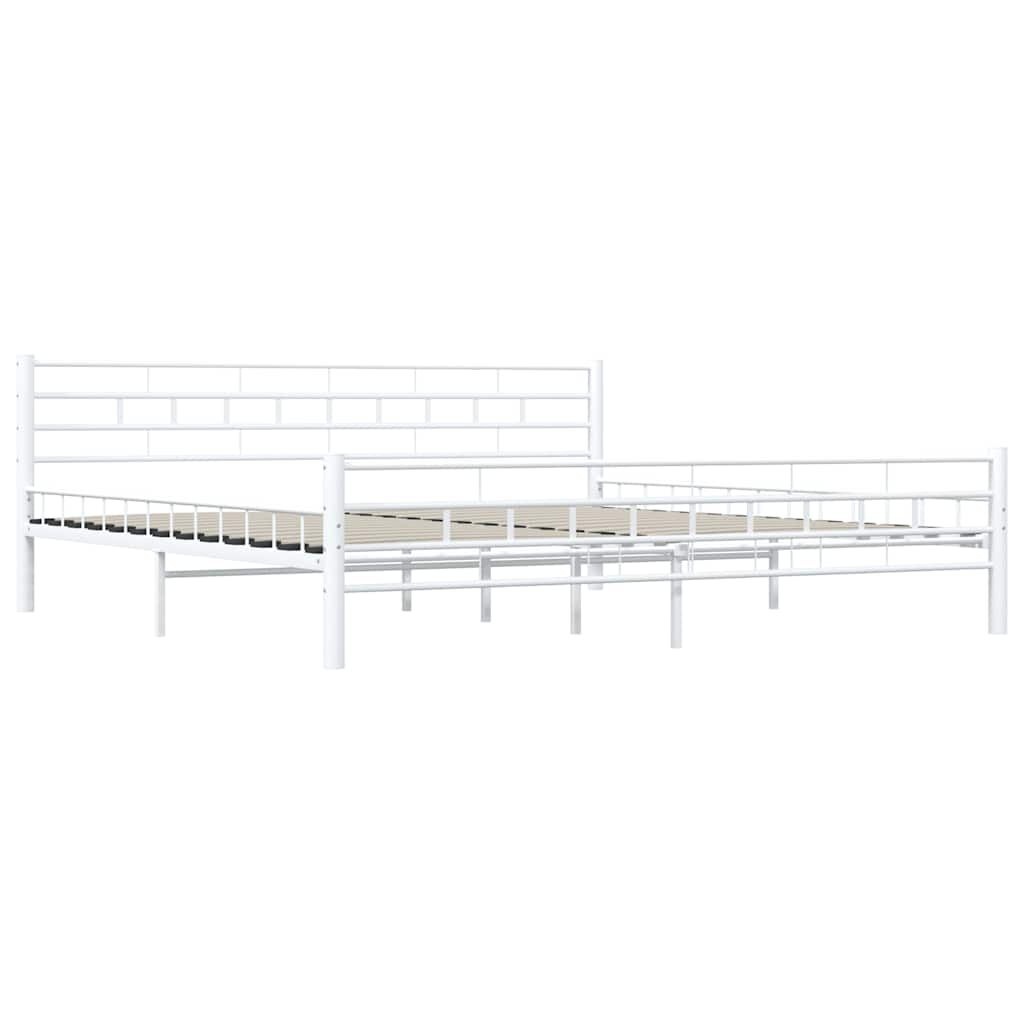 vidaXL Bedframe metaal wit 200x200 cm