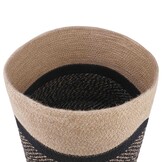 vidaXL Plantenpot Set 2 st Naturel en Zwart Ø 28 x 28 cm