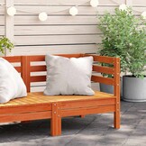 vidaXL Corner Sofa Solid pine wood Wasbruin Medium