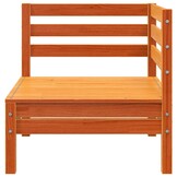 vidaXL Corner Sofa Solid pine wood Wasbruin Medium