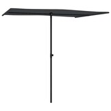 vidaXL Parasol met aluminium paal 2x1,5 m zwart