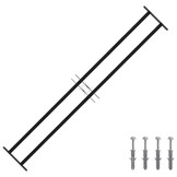 vidaXL Raam Beveiligingsgrill 176 x 30 cm Gegalvaniseerd staal