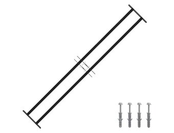 vidaXL Raam Beveiligingsgrill 176 x 30 cm Gegalvaniseerd staal