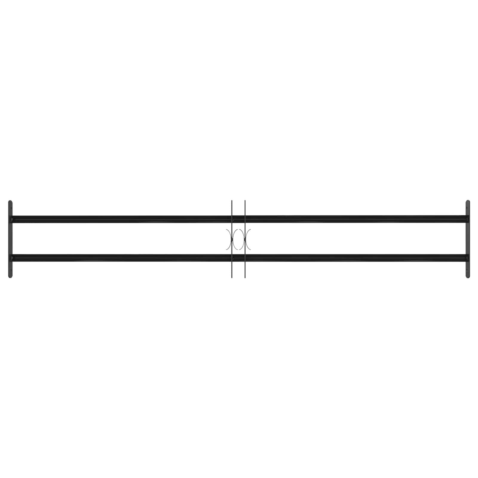 vidaXL Raam Beveiligingsgrill 176 x 30 cm Gegalvaniseerd staal
