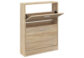 Schoenenkast Eikenhout 59x17x81 cm - 34% Korting!