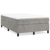 vidaXL Bedframe zonder matras 120x200 cm fluweel lichtgrijs