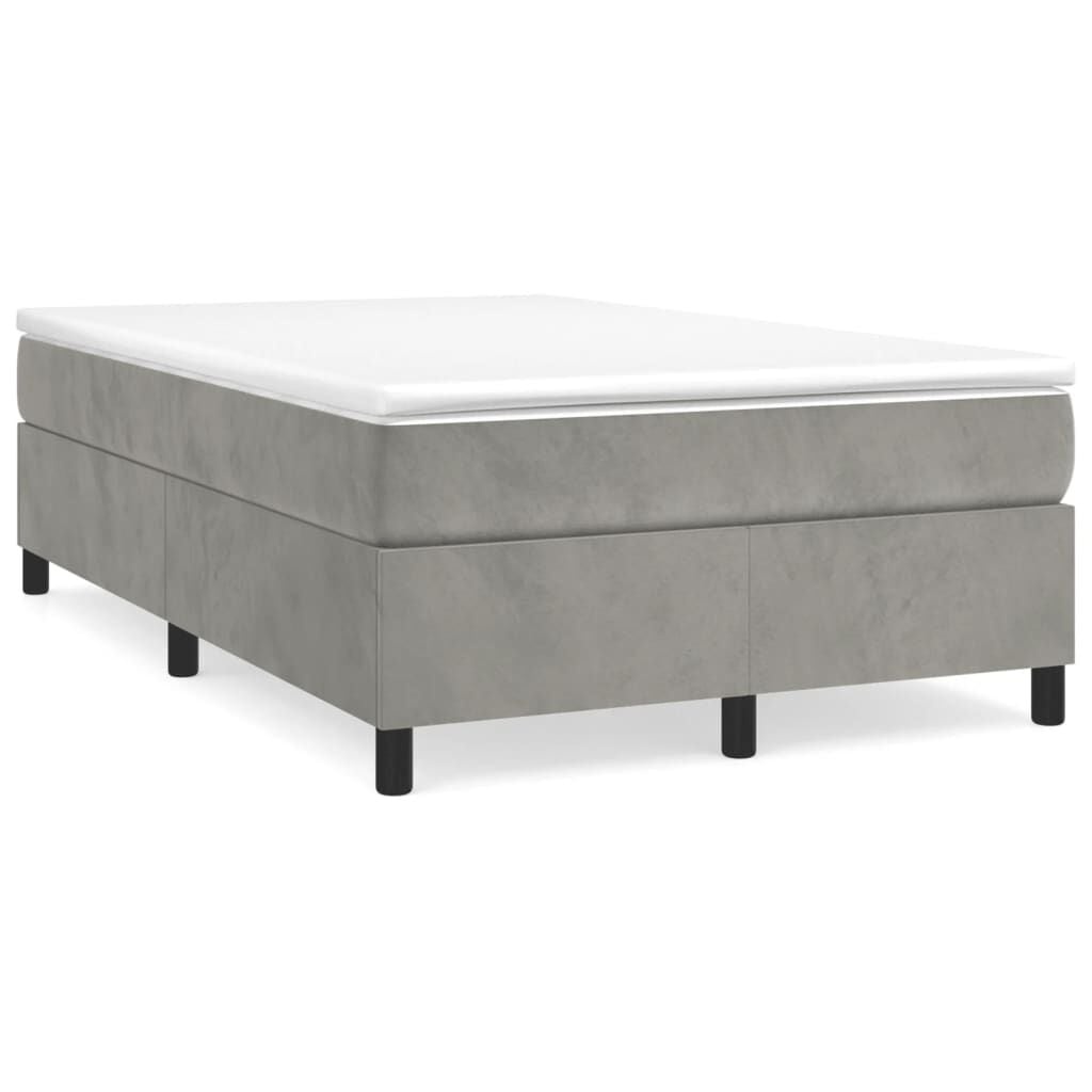 vidaXL Bedframe zonder matras 120x200 cm fluweel lichtgrijs