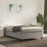 vidaXL Bedframe zonder matras 120x200 cm fluweel lichtgrijs