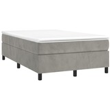 vidaXL Bedframe zonder matras 120x200 cm fluweel lichtgrijs