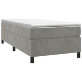 vidaXL Bedframe zonder matras 90x190 cm fluweel lichtgrijs