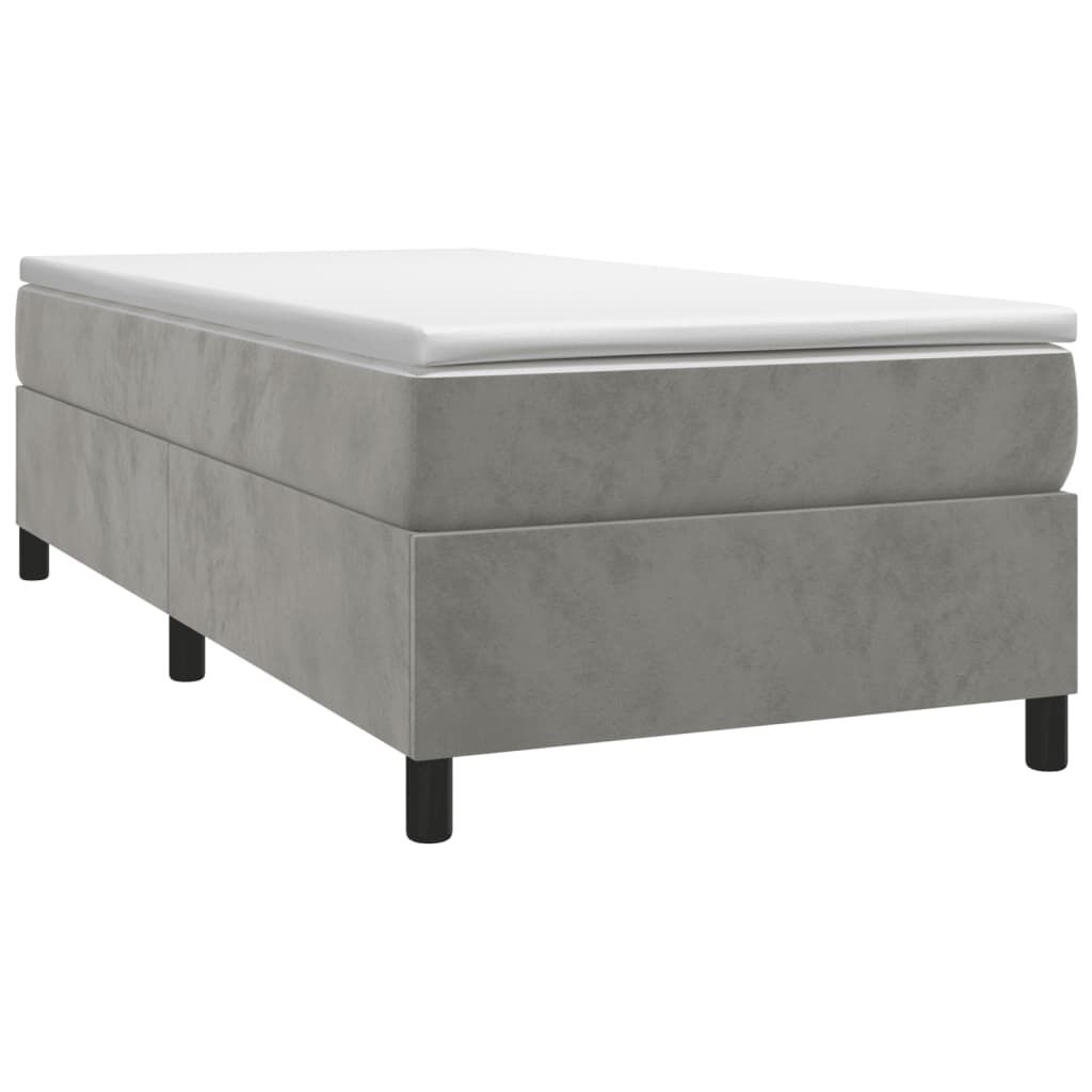 vidaXL Bedframe zonder matras 90x190 cm fluweel lichtgrijs