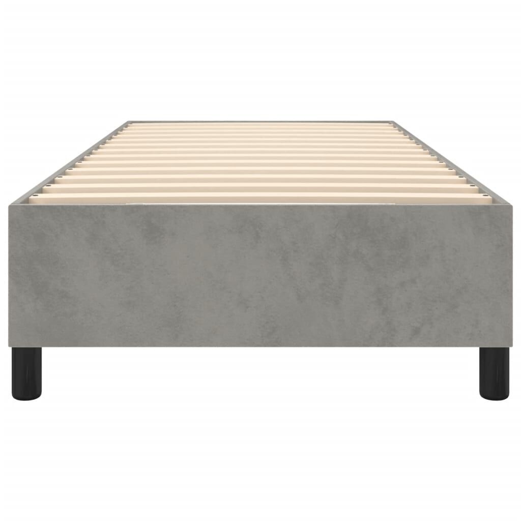 vidaXL Bedframe zonder matras 90x190 cm fluweel lichtgrijs