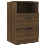 vidaXL Nachtkastje bewerkt hout bruin eikenkleur