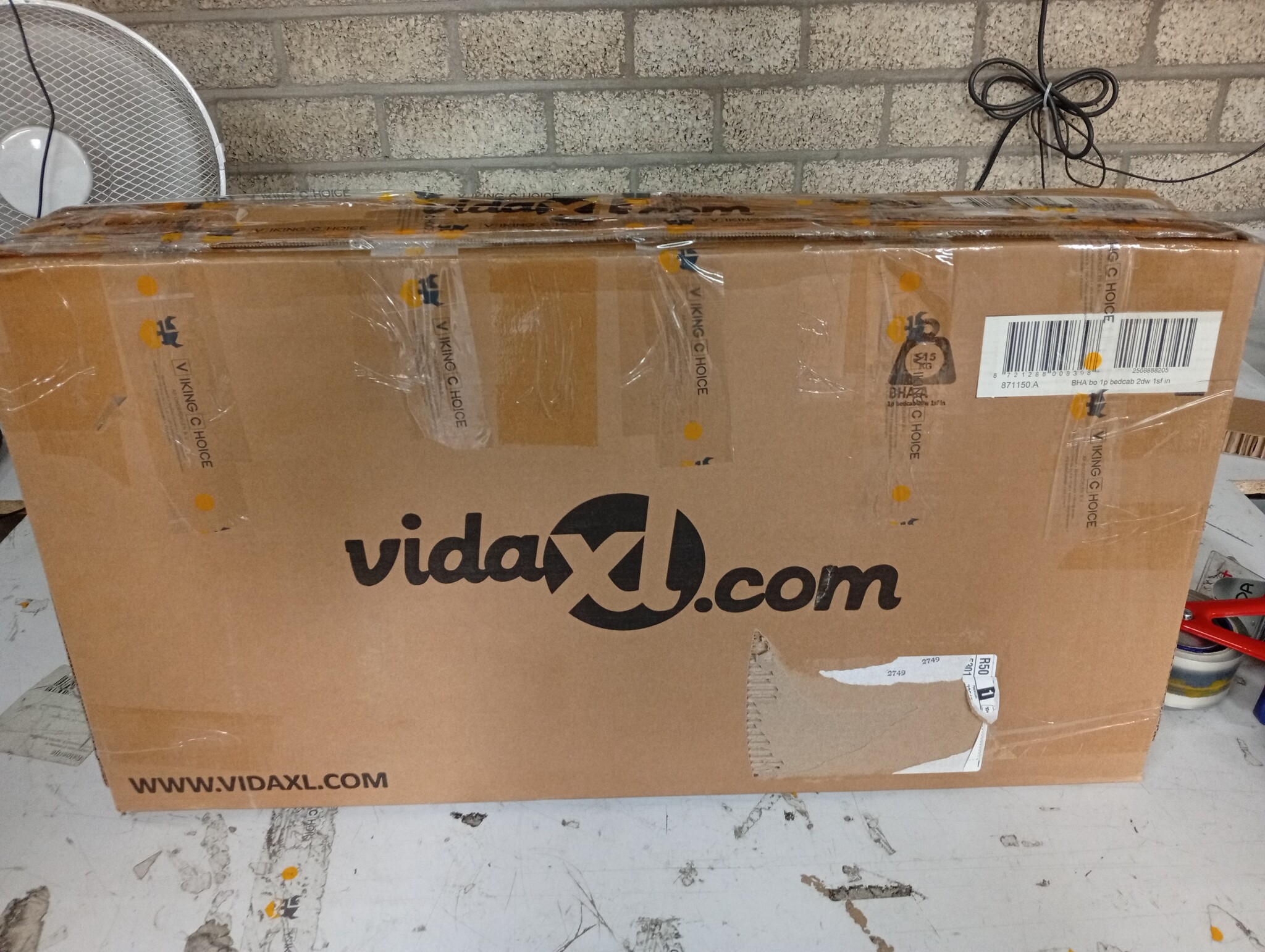 vidaXL Nachtkastje bewerkt hout bruin eikenkleur