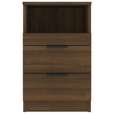 vidaXL Nachtkastje bewerkt hout bruin eikenkleur