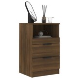 vidaXL Nachtkastje bewerkt hout bruin eikenkleur