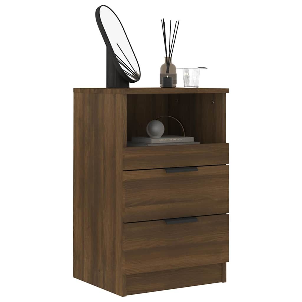 vidaXL Nachtkastje bewerkt hout bruin eikenkleur