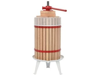 vidaXL Fruit- en wijnpers met stoffen zak 24 L eikenhout