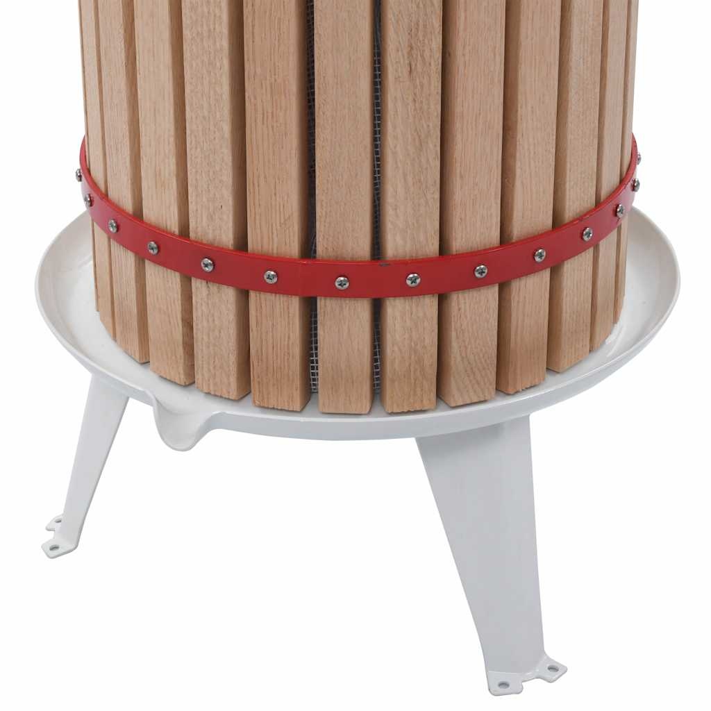 vidaXL Fruit- en wijnpers met stoffen zak 24 L eikenhout