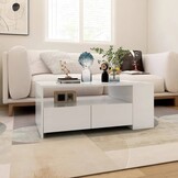 Zwarte Salontafel van Bewerkt Hout - 102x55x42 cm (54% Korting)