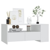 Zwarte Salontafel van Bewerkt Hout - 102x55x42 cm (54% Korting)