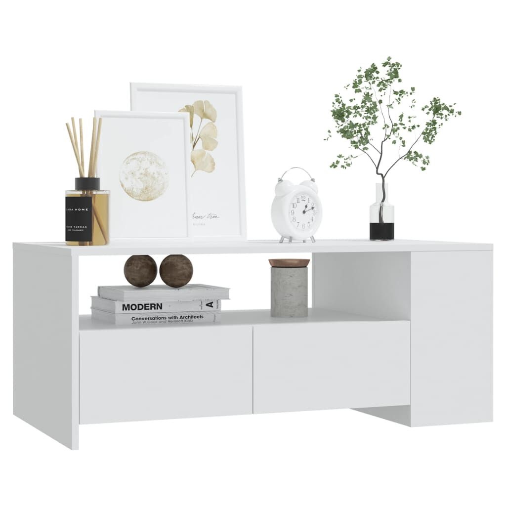 Zwarte Salontafel van Bewerkt Hout - 102x55x42 cm (54% Korting)