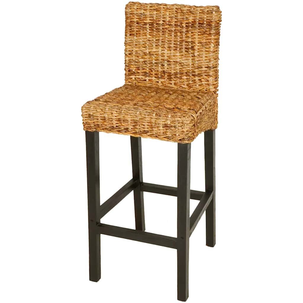 VidaXL Barkrukken Set van 2, Abaca & Mahoniehout - 35% Korting