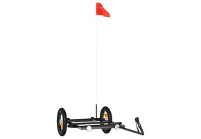 vidaXL Fietstrailer - 122cm Zwart - 34% Korting