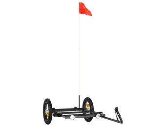 vidaXL Fietstrailer - 122cm Zwart - 34% Korting