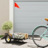 vidaXL Fietstrailer - 122cm Zwart - 34% Korting