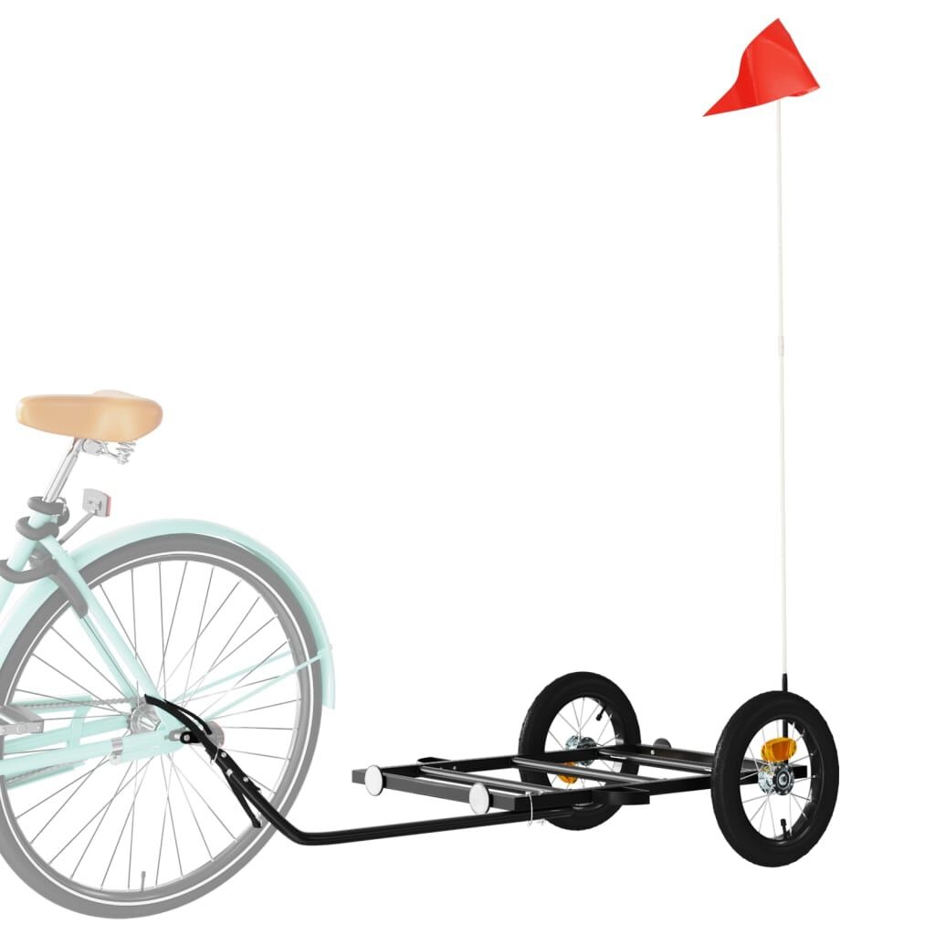 vidaXL Fietstrailer - 122cm Zwart - 34% Korting