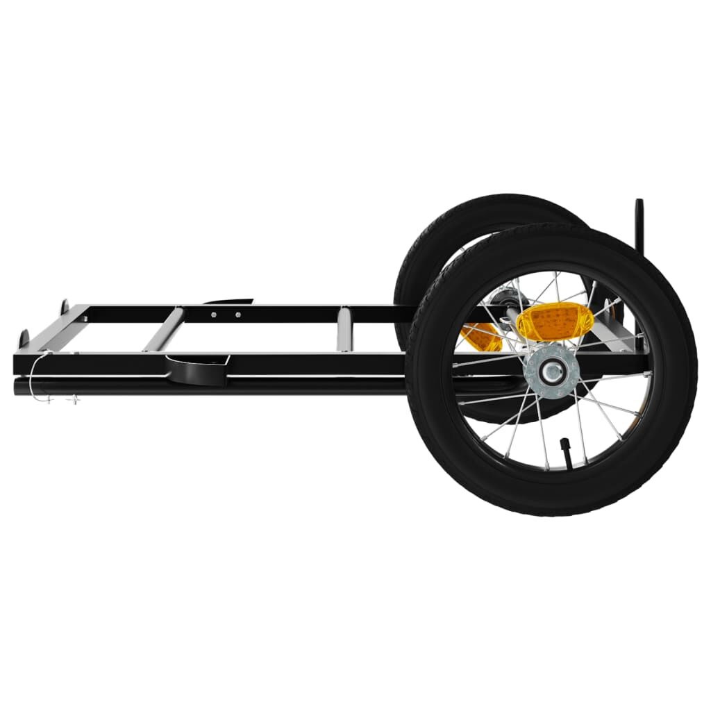 vidaXL Fietstrailer - 122cm Zwart - 34% Korting