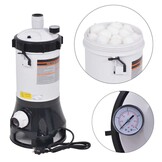 Zwembadfilterpomp VidaXL 185W met 550g Filterballen - 34% Korting!