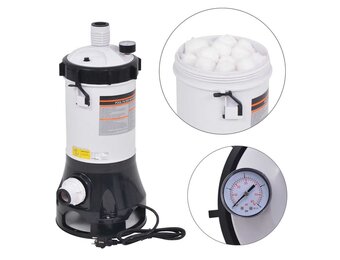 Zwembadfilterpomp VidaXL 185W met 550g Filterballen - 34% Korting!