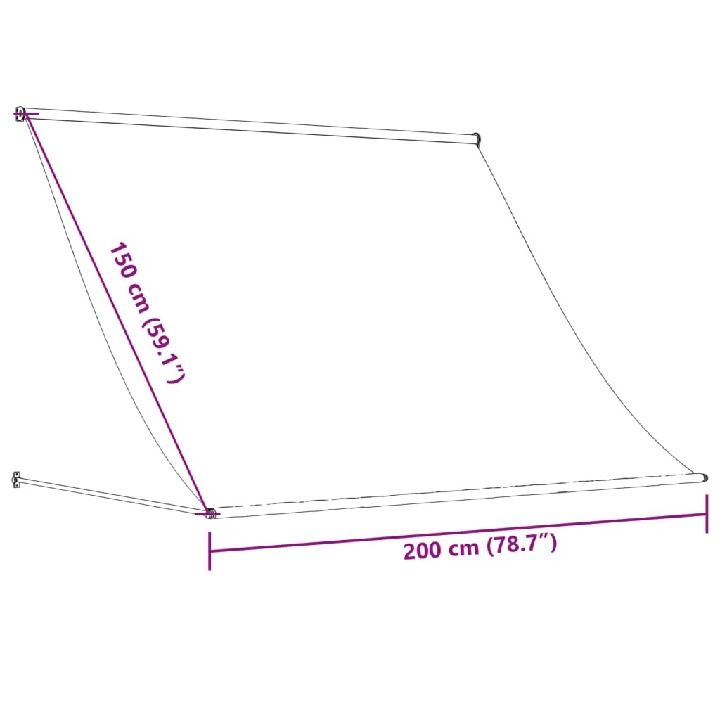 Uittrekbare Luifel 200x150 cm Crème - 34% Korting!