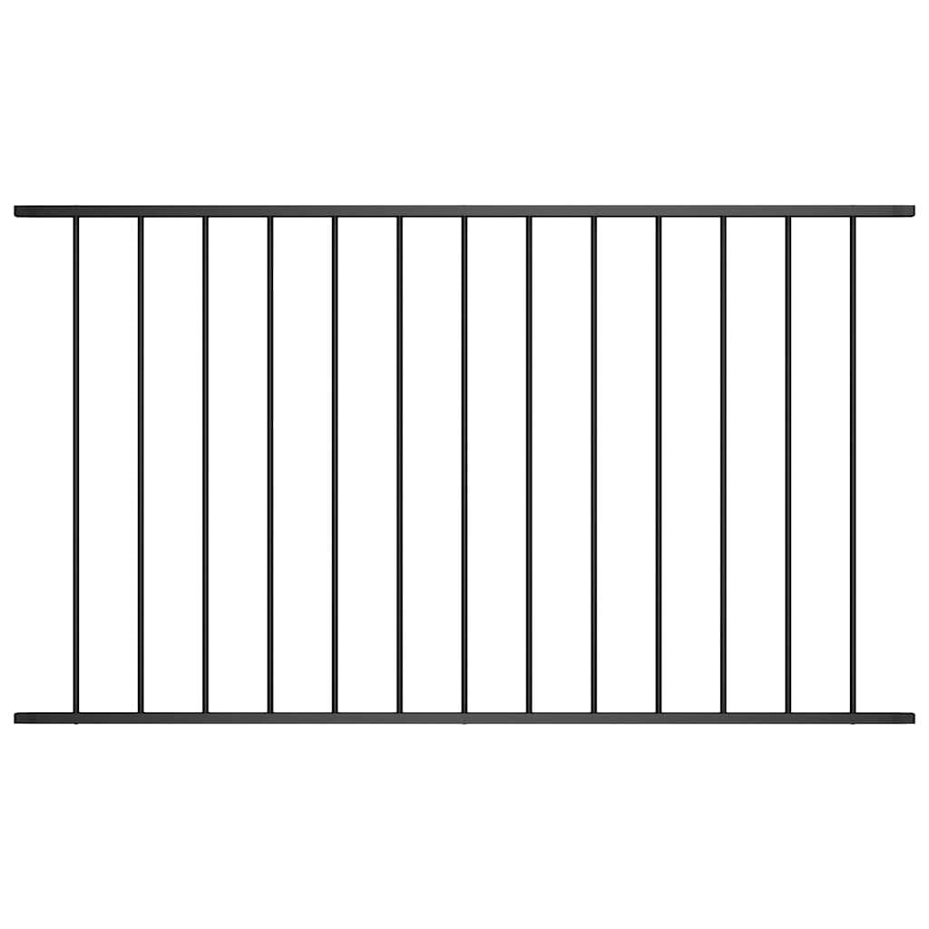 Zwart Hekpaneel 1,7x0,75m Gepoedercoat Staal - 33% Korting!
