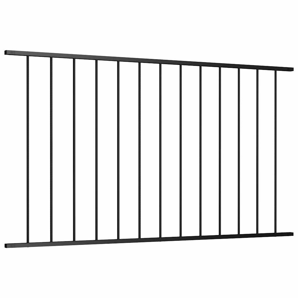 Zwart Hekpaneel 1,7x0,75m Gepoedercoat Staal - 33% Korting!