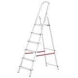 Aluminium Huishoudtrap 6 Treden - 3,20m Werkhoogte - 34% Korting