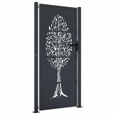 VidaXL Tuinpoort Staal 105x180cm Antraciet - 55% Korting
