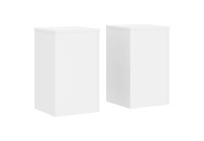 Plantenstandaards 2 stuks Wit Bewerkt Hout 50x30x30 cm - 53% Korting