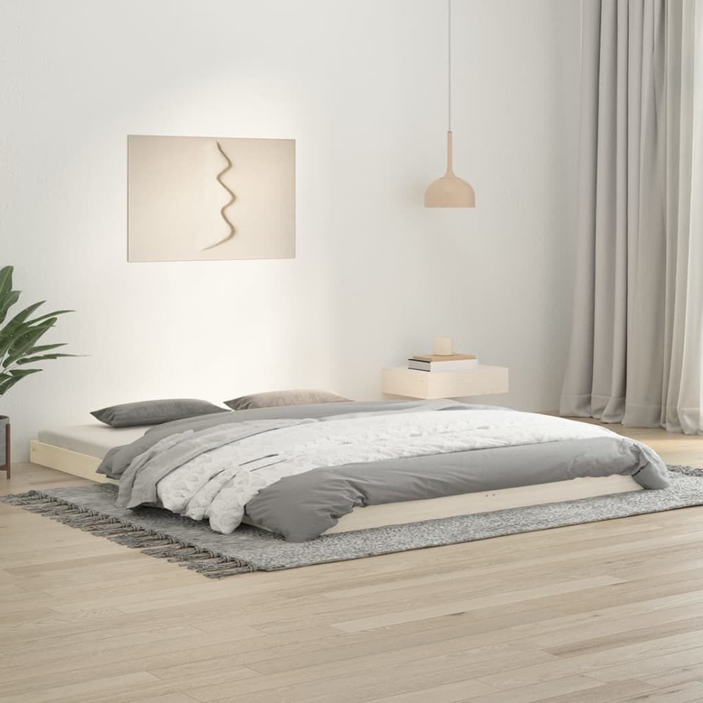 Bedframe Massief Grenenhout Wit 160x200 cm - 34% Korting