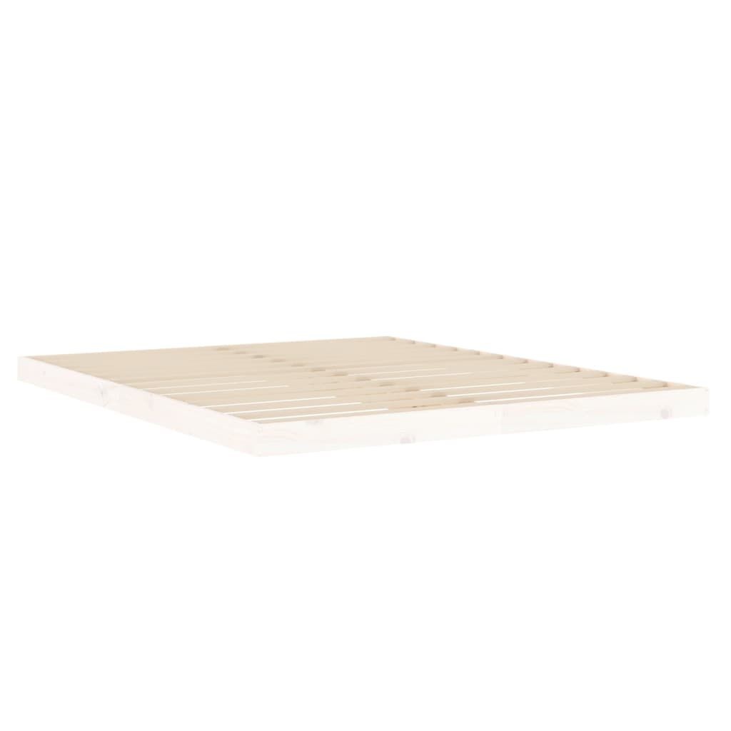 Bedframe Massief Grenenhout Wit 160x200 cm - 34% Korting