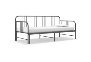 Slaapbankframe Metaal Grijs 90x200cm - 35% Korting!