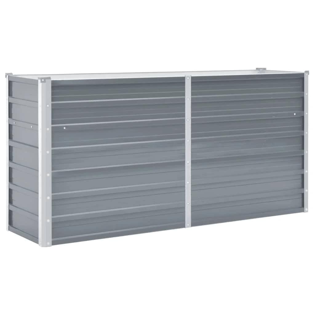 Verhoogde Plantenbak van Staal - 160x40x77 cm Grijs - 34% Korting!