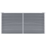 Verhoogde Plantenbak van Staal - 160x40x77 cm Grijs - 34% Korting!