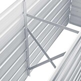 Verhoogde Plantenbak van Staal - 160x40x77 cm Grijs - 34% Korting!