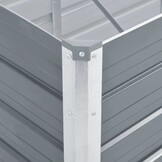 Verhoogde Plantenbak van Staal - 160x40x77 cm Grijs - 34% Korting!