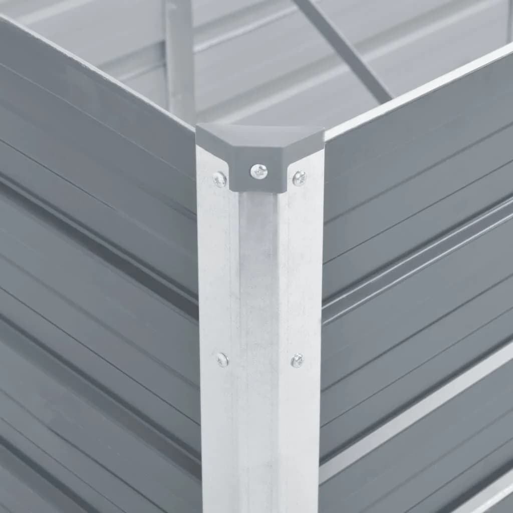 Verhoogde Plantenbak van Staal - 160x40x77 cm Grijs - 34% Korting!