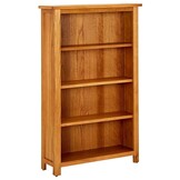 Boekenkast Massief Eikenhout - 4 Schappen - 70x22x110 cm - 35% Korting